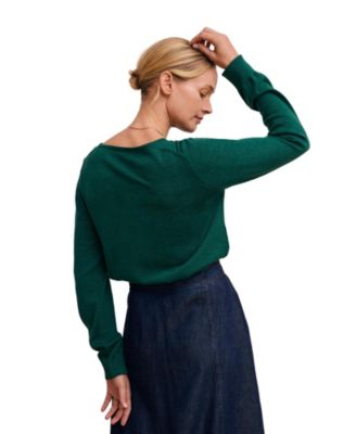 Women's Merino Fine Knit Boat Neck Jumper