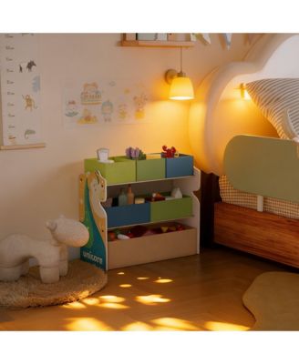 Toy Storage Organizer for Kids - Multi-Compartment Toy and Book Rack