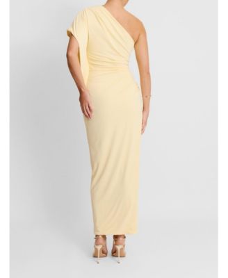 Women's Asymmetric Stretch Gathered Maxi Dress