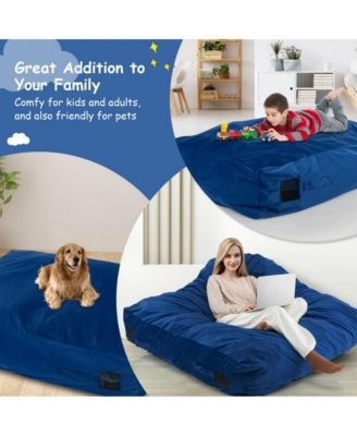 47 x 35.5 Inch Crash Pad Sensory Mat with Foam Blocks and Washable Cover