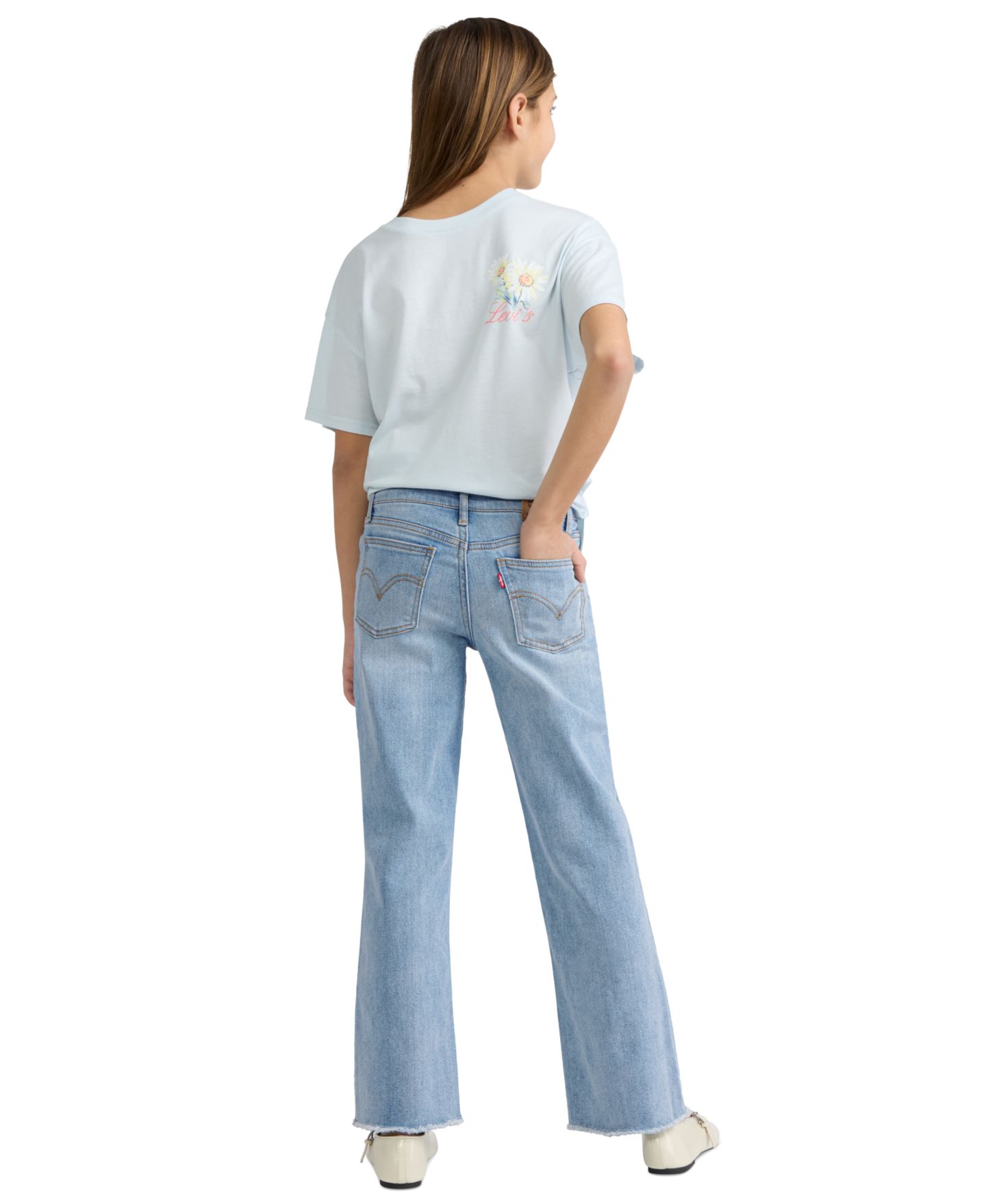 Джинсы Levi's Vintage-Like Mid-Rise Wide Leg Jeans для девочек, цвет: Bauhaus Blues — фото 3