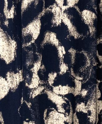 Plus Size Printed Off-The-Shoulder Ball Gown