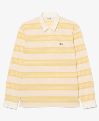 Men's Relaxed-Fit Striped Piqu Rugby Polo Shirt