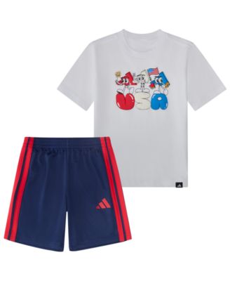 Toddler and Little Boys' 2T-7  Short-Sleeve Graphic T-shirt and Shorts  2-Piece Set