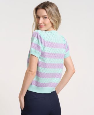 Women's Balloon Short-Sleeve Knitted Sweater