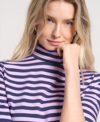 Women's Short-Sleeve Turtle Neck Knitted Top