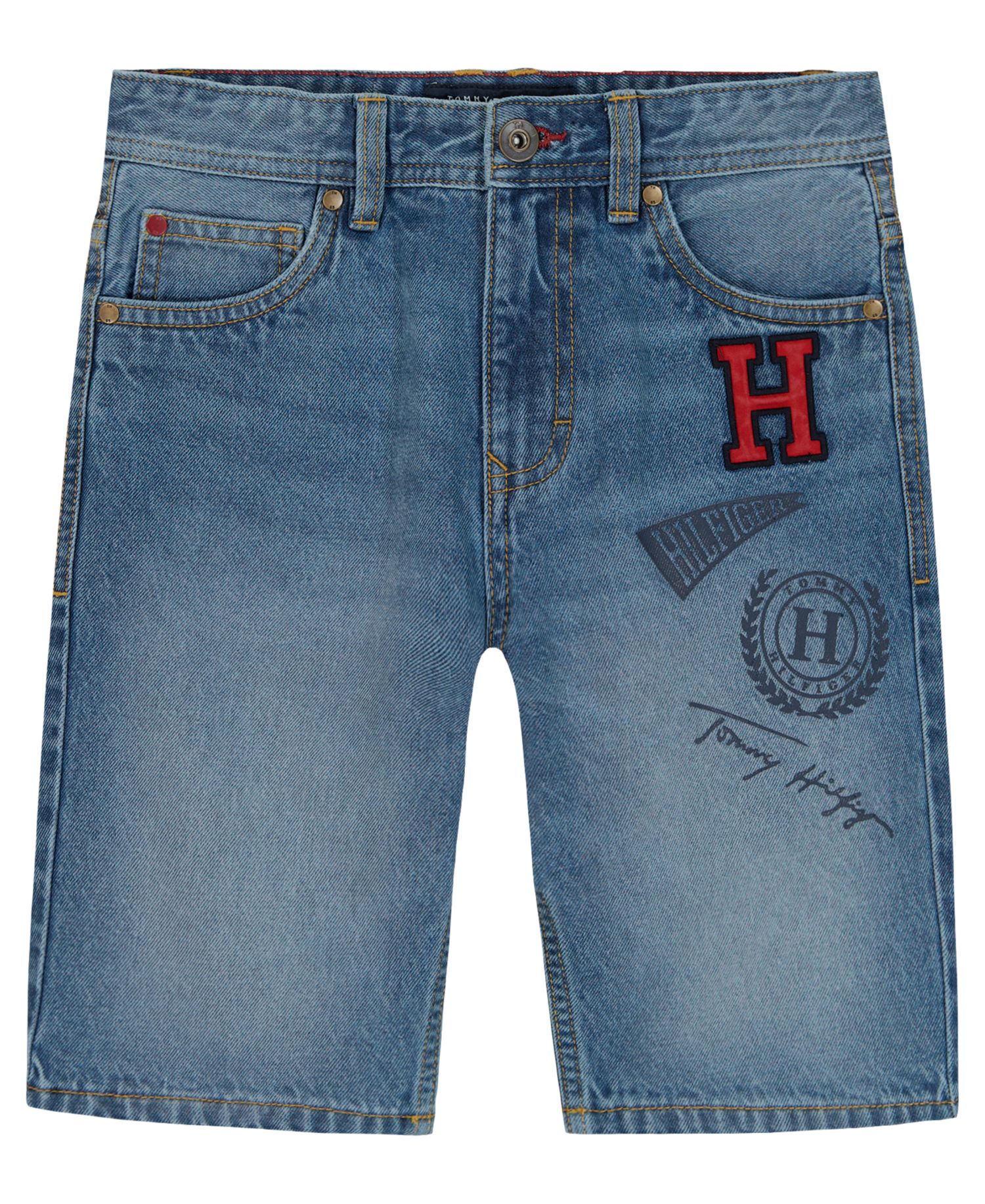 Boys' 8-20 Regular Fit Varsity Denim Shorts