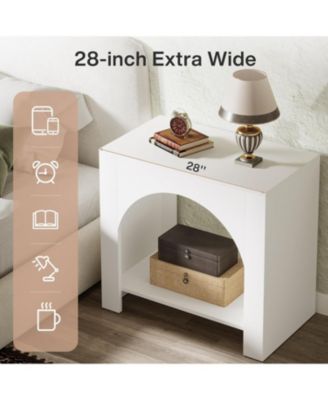 Nightstand with Storage, Large Bed Side Table for Bedroom, 1PCS