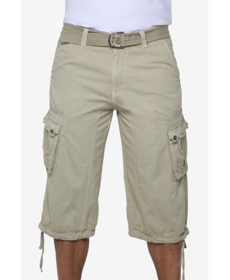 X RAY Big & Tall XRAY Belted Below Knee Long Cargo Shorts