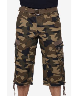 X RAY Big & Tall XRAY Belted Below Knee Long Cargo Shorts