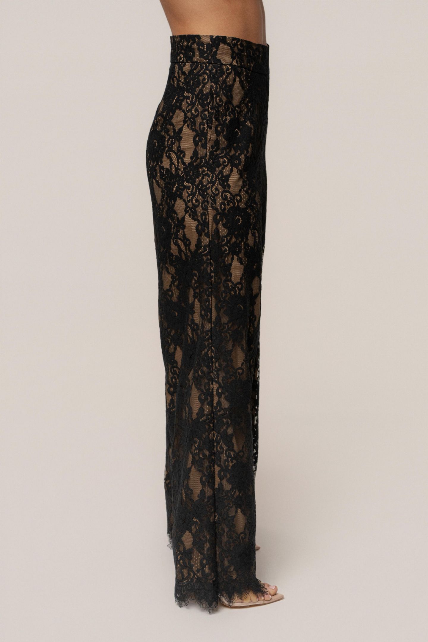Женские брюки JLUXLABEL Forever Crush Lace Pant, цвет: Чёрный — фото 9