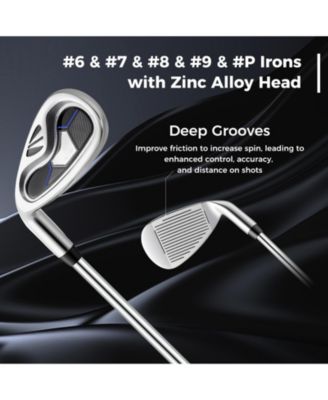 Men s Left-Handed Complete Golf Club Set with Stand Bag, Lightweight & Portable