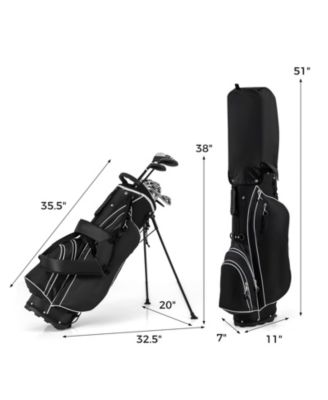 Men s Left-Handed Complete Golf Club Set with Stand Bag, Lightweight & Portable