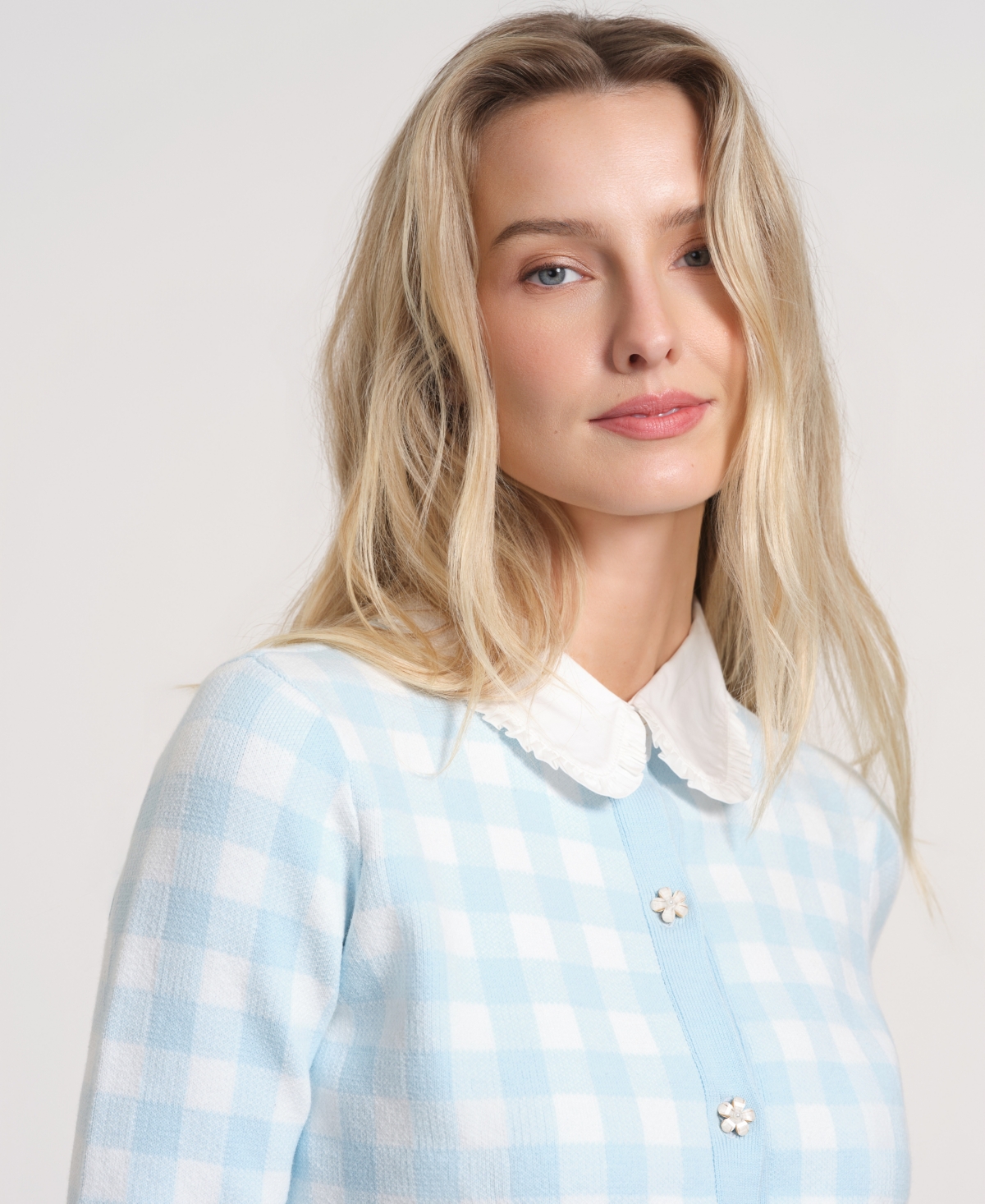 Isaac Mizrahi Women's Long-Sleeve Gingham Cardigan