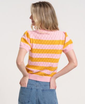 Women's Balloon Short-Sleeve Knitted Sweater