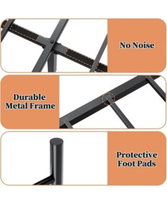 King Size Metal Platform Bed Frame with Victorian Style Wrought Iron-Art Headboard and Footboard,Mattress Foundation,Under Bed Storage,Noise