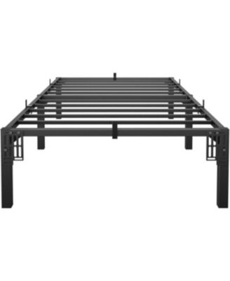 Metal Bed Frame Twin Size with Storage Space Heavy Duty Sturdy Mattress Base Easy Assembly No Box Spring
