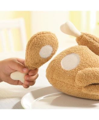 Roast Chicken Soft Play Food, Pretend Play Toys for Kids Kitchen, 5-Piece Food Toys Set from Quality Fabric with Detachable Sections, Ages 3+