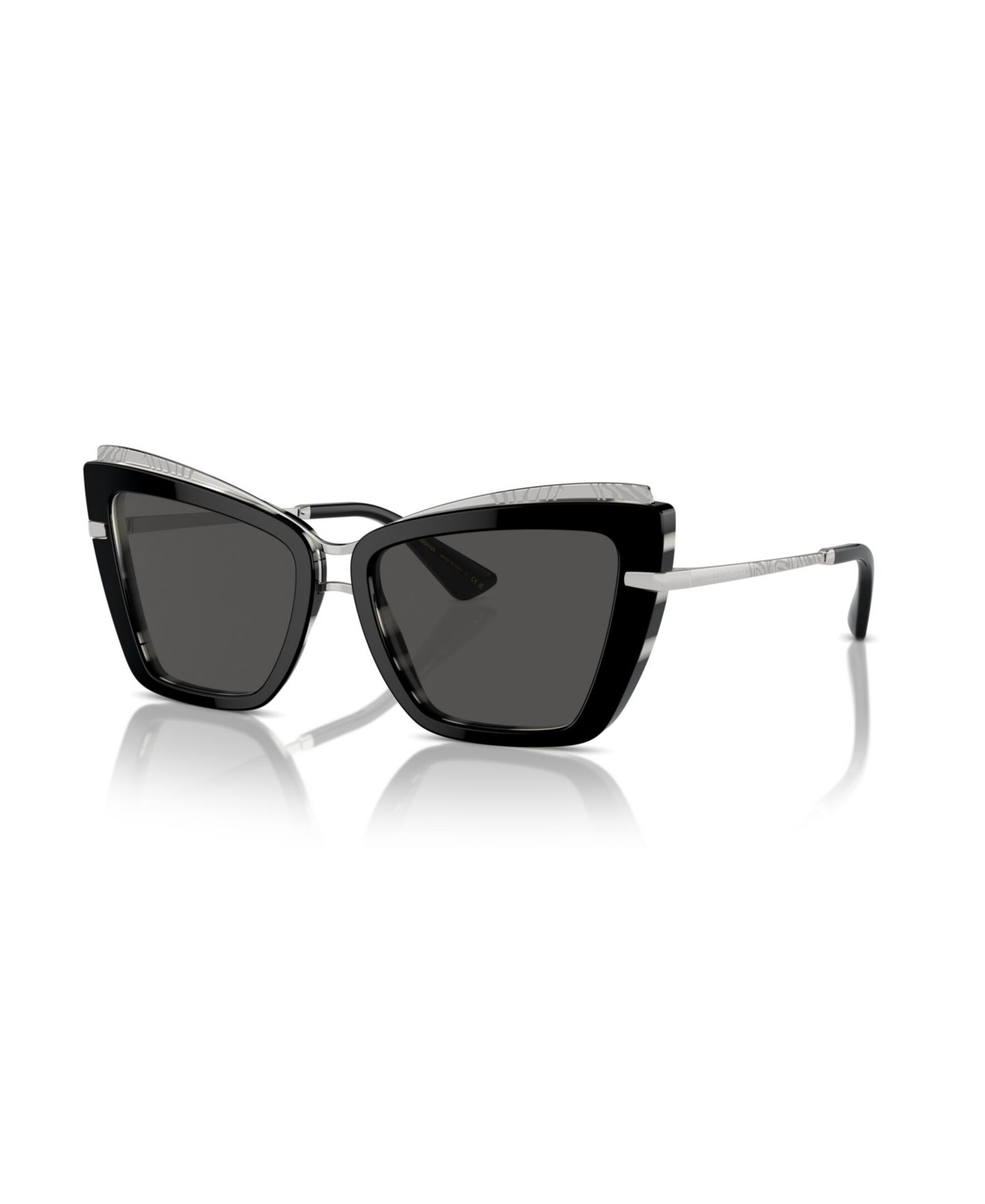 Женские солнцезащитные очки Dolce&Gabbana Cat Eye Sunglasses DG4472, цвет: Тёмный серый — фото 1