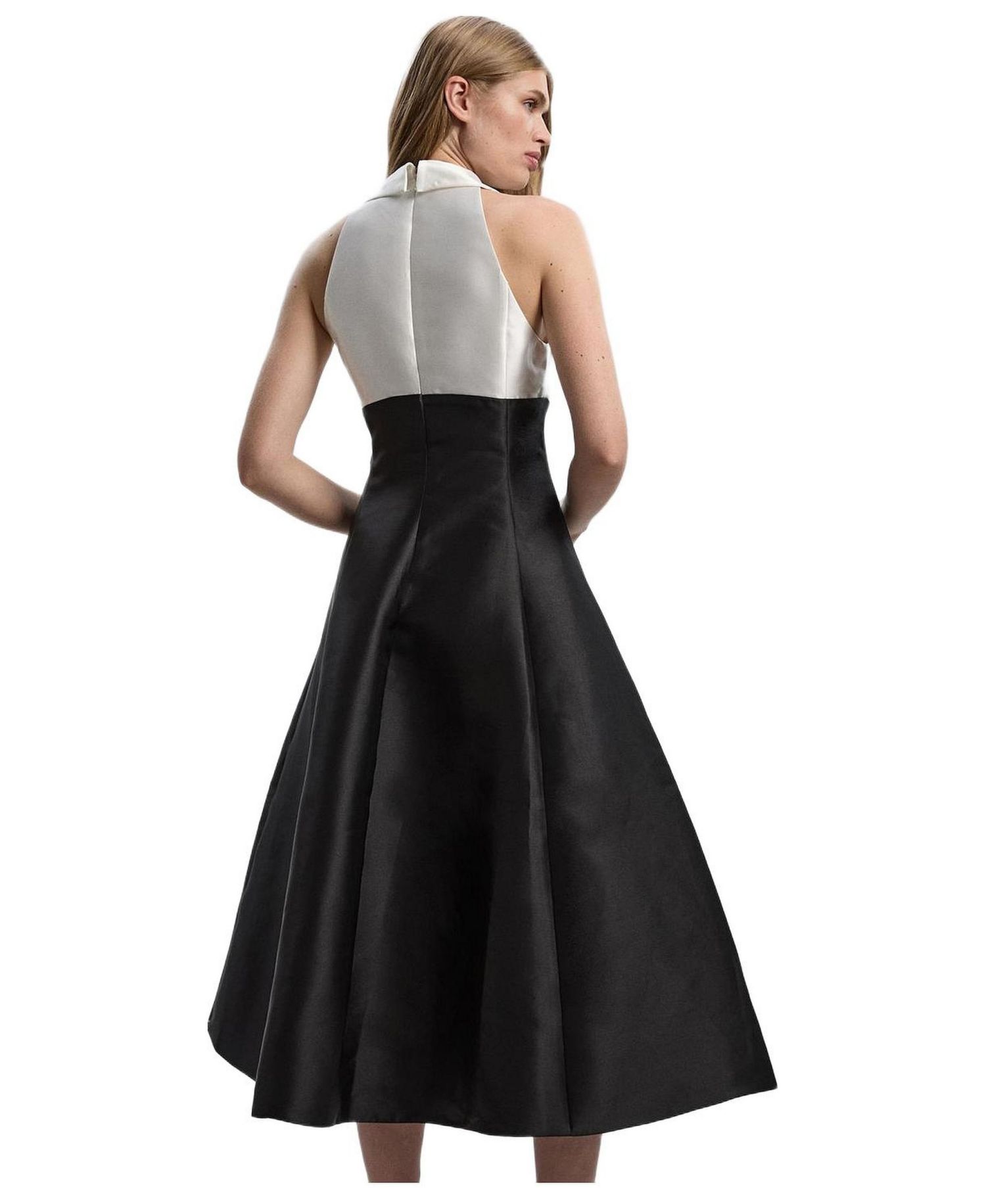 Women's Twill Contrast Tux Tailored Dress