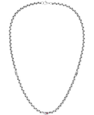 Men's 3D Flag Metal Silver Tone Stainless Steel Necklace