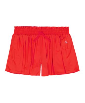 Girls' 7-16 Smocked Waist Pull-On Tech Shorts