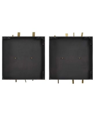 Crosshatch Metal Wall Decor, Set of 2