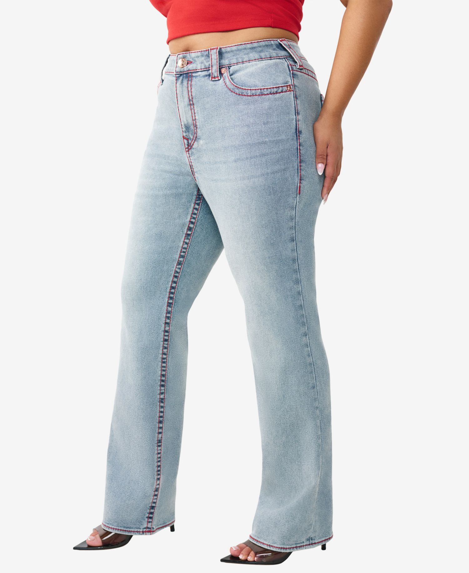 Plus Size Billie Mid-Rise Straight Big T-Jeans