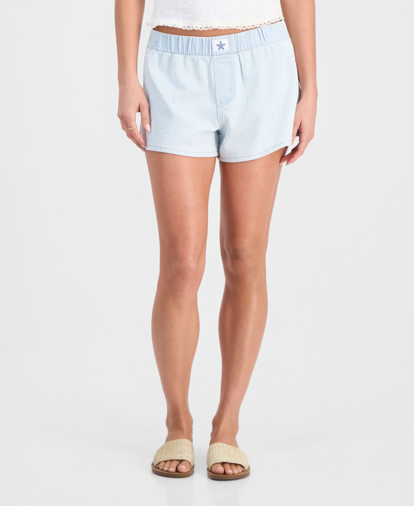Женские шорты Vanilla Star Juniors' Denim Beachy Pull-On, цвет: Declan — фото 4
