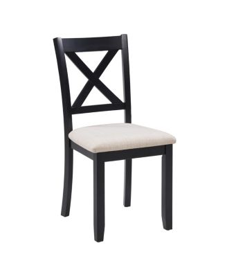 Wooden Dining Chairs Set of 4 with Padded Seat