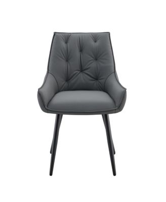 Dining Chairs Set of 4, Faux Leather, Mesh Texture, Legs