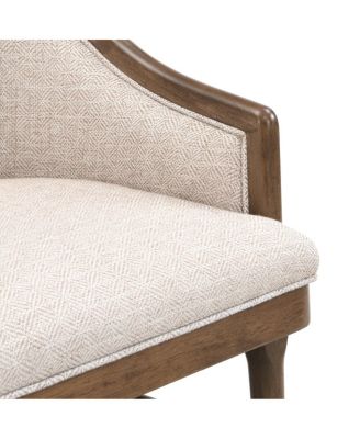 Twill Upholstered Rubber Wood Dining Chair (Set of 2