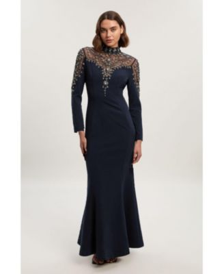 Women's Crystal Embellished Maxi Dress