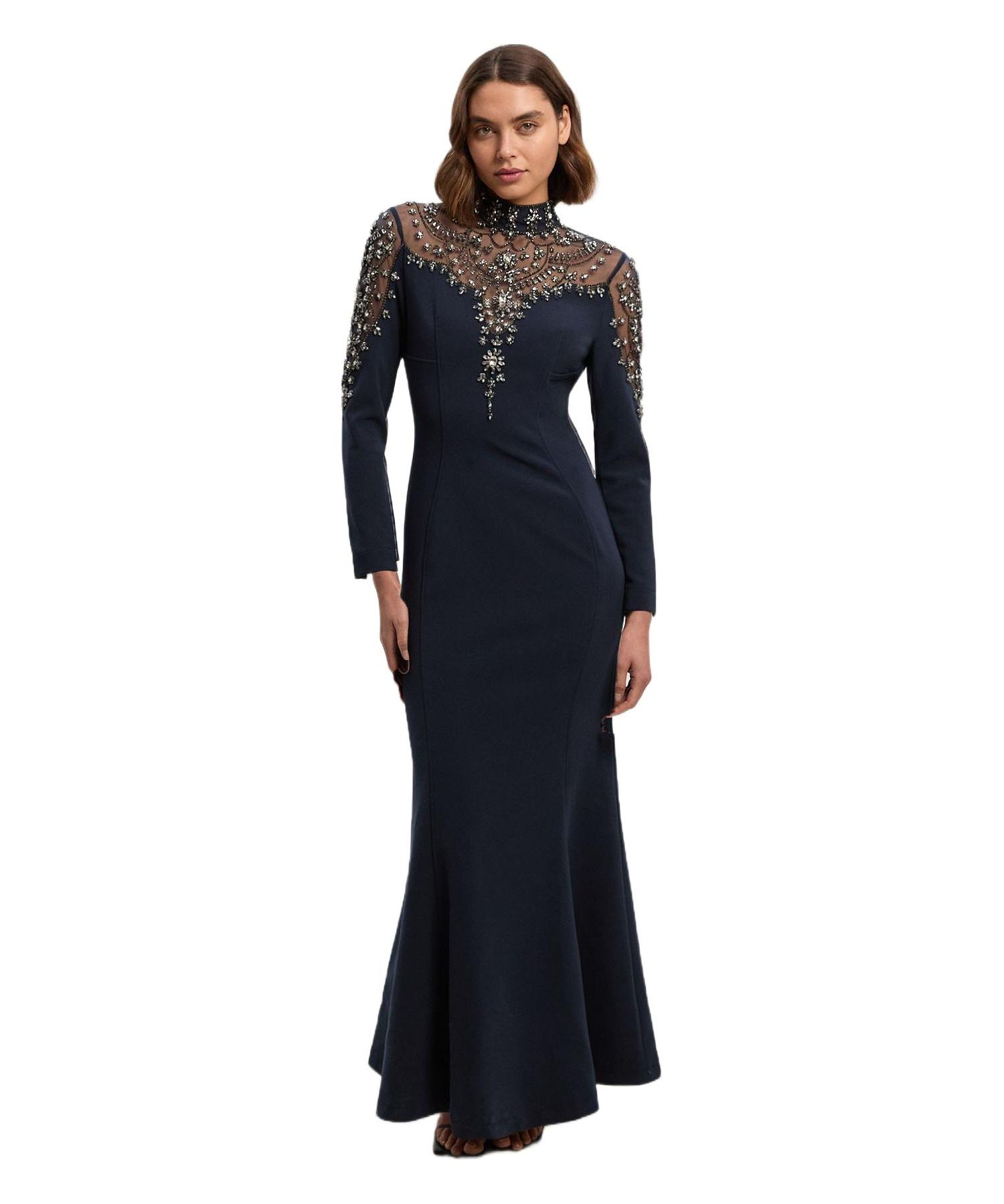 Women's Crystal Embellished Maxi Dress