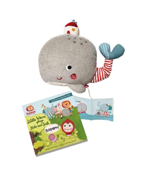 Детские мягкие игрушки Bababoo and friends Wilma Whale Hide-and-Seek Book & Plush Set, цвет: Open Miscellaneous