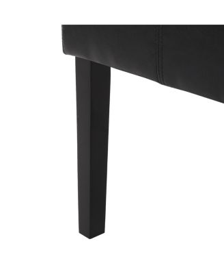 Upholstered Armless Dining Chairs with T-Stitch Design