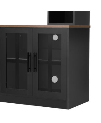  Entertainment Center with Bookshelves & Electric Fireplace for TVs up to 80