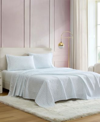 Ballet Floral Printed Microfiber 4-Pc. Sheet Set, Full