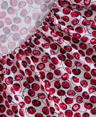 Pop Art Cherry Microfiber 4-Pc. Sheet Set, Queen