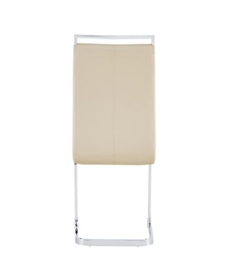 Modern Dining Chairs, PU Faux Leather Upholstered Side Chair (Set of 2)