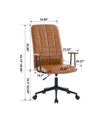 Streamdale Antique Black PU leather office chair, 2-set, high back, adjustable, swivel.