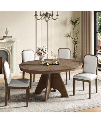 Vintage Extendable Dining Table Set for 4-6