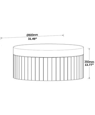 Modern Round Coffee Table with Storage Accent Tea Table