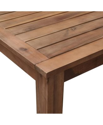 Acacia Wood Outdoor Dining Set with Cushions - 7 Pieces