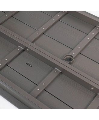 Charcoal 68.9" Wooden-Textured Dining Table - Simple, High-Quality