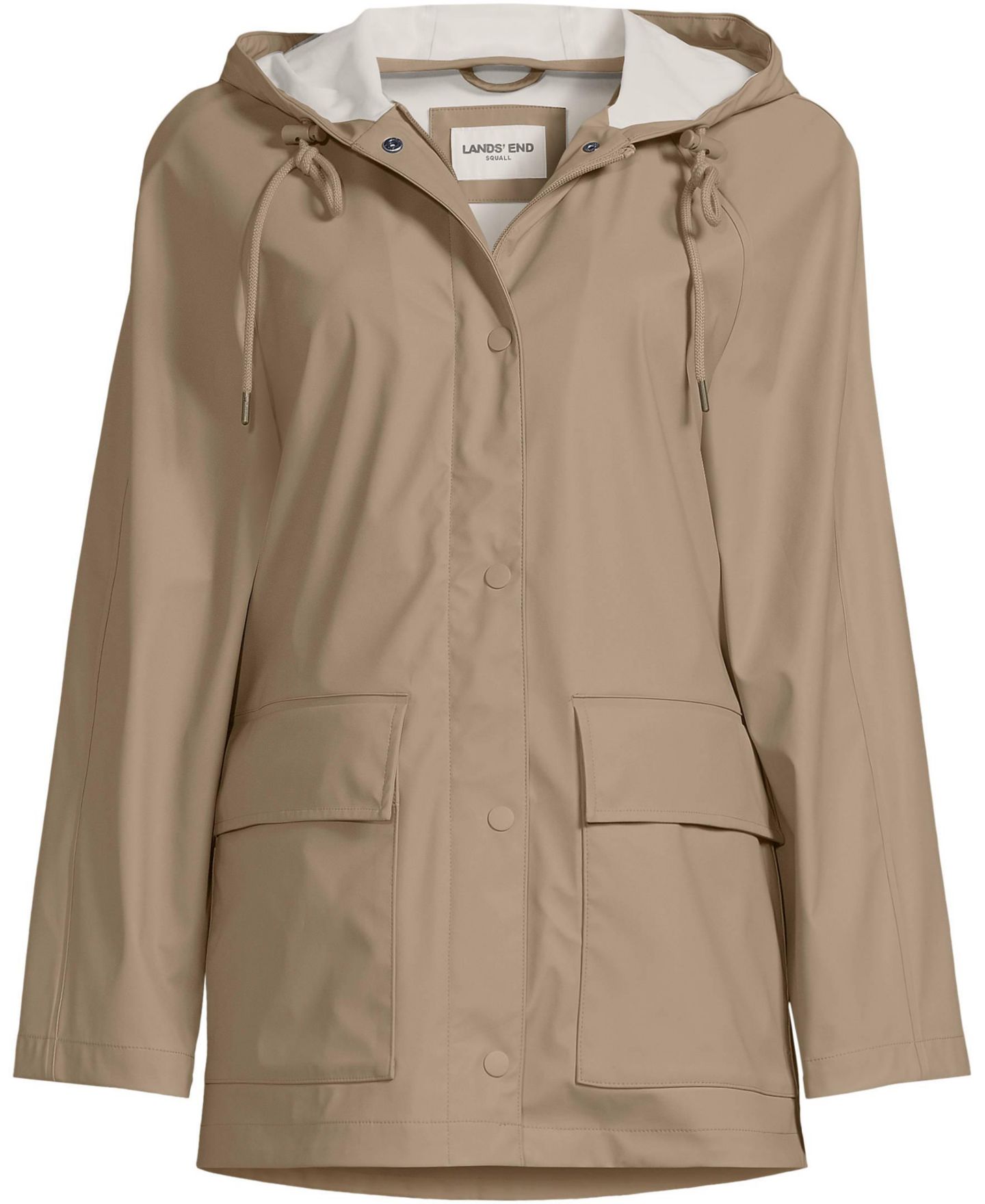 Женские куртки Lands' End Squall A-line Slicker Raincoat, цвет: Пустынный рыжевато-коричневый — фото 3