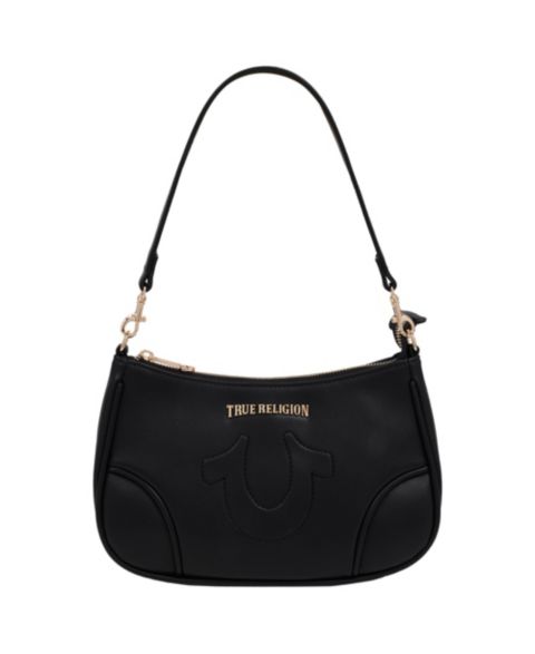 Женская сумка True Religion Trapunto Logo Shoulder, цвет: Чёрный
