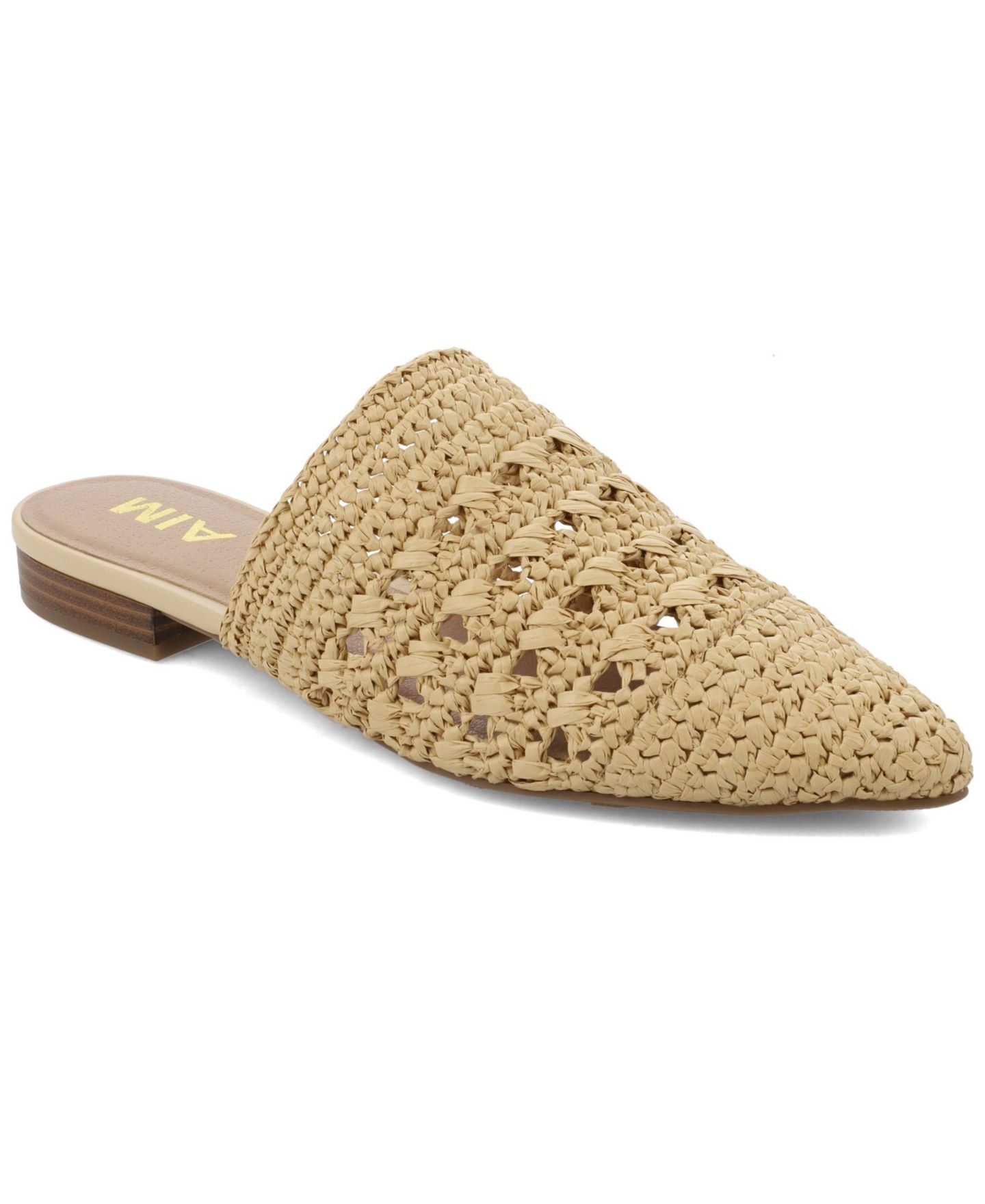 Женские сабо MIA Jany Woven Raffia Flat Mules, цвет: Натуральный — фото 1