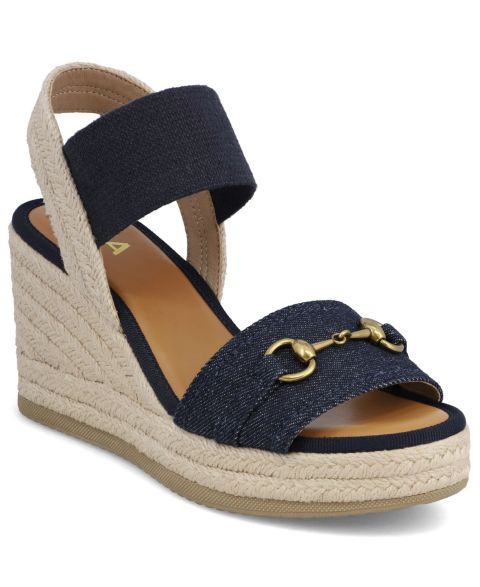Женские сандалии MIA Barossa Horsebit Espadrille Wedge, цвет: Тёмно-синий