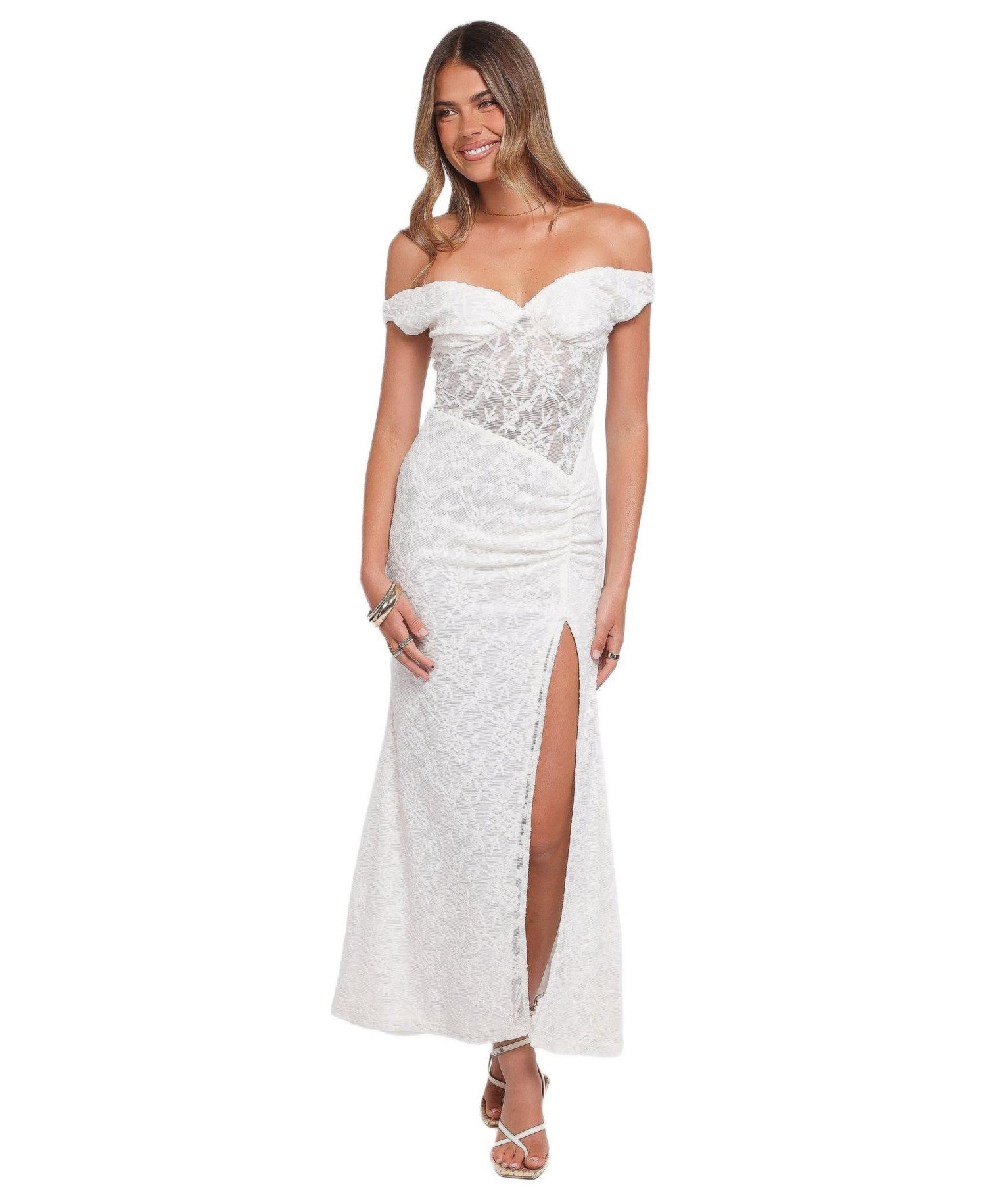 Women's Pascha Off Shoulder Lace Maxi Dress